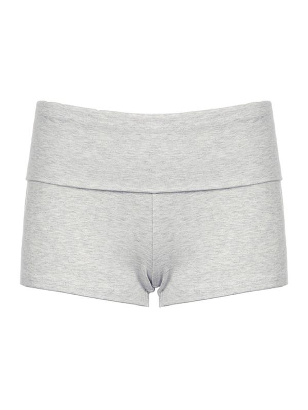 Women's Letter & Heart Print Drop Waist Skinny Shorts, Casual Comfy Breathable High Stretch Shorts for Daily Wear,  Shorts for Women, Ladies Summer Bottoms